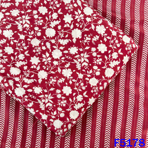 Digital Print Viscose Crepe Fabric- F5178